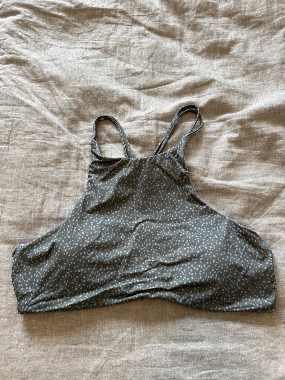PrAna High Neck Bathing Suit Top With Removable Pads